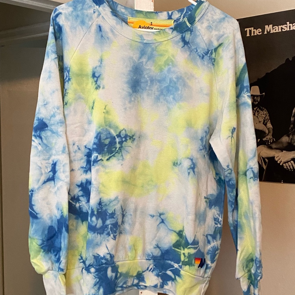 Aviator Nation Tie Dye Crewneck Sweatshirt